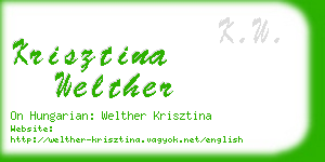 krisztina welther business card